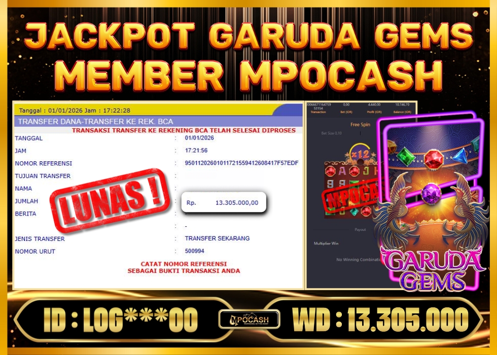MPOCASH JACKPOT GARUDA GEMS